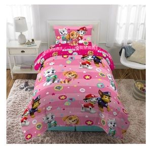 Paw Patrol twin pink bedding | LIKE NEW!